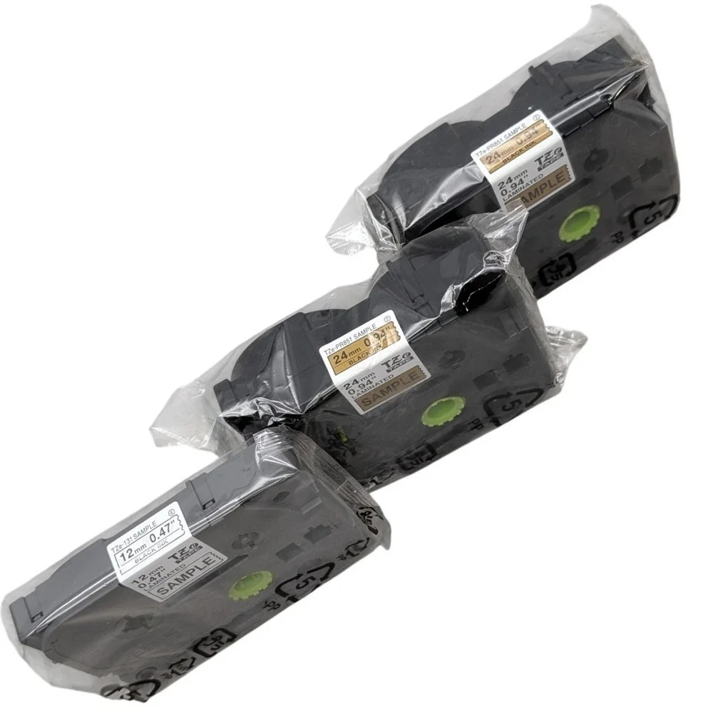 Brother P-Touch TZe Label Tape Lot 12mm Black Clear 24mm Black Gold Laminated